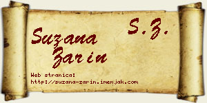 Suzana Zarin vizit kartica